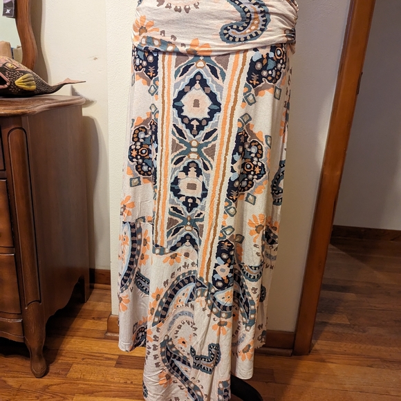 Anthropologie Meave boho Paisley stretch pixie skirt - Picture 4 of 7